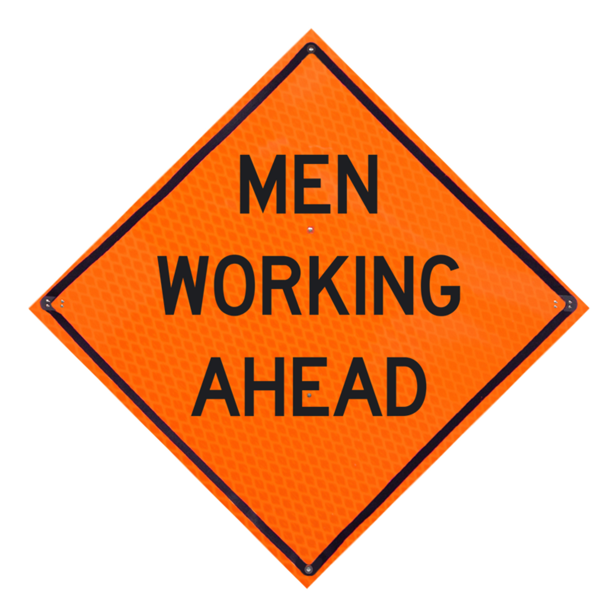 Eastern Metal, Diamond Grade Roll-up Sign, Height 36 in, Width 36 in, Model# C-36-DGO-4LEX-MWA